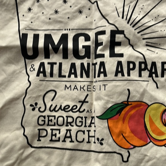 Maxi Canvas Tote Bag Georgia Peach Large Totebag Umgee NWOT - Picture 4 of 13